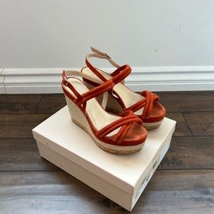 Jimmy Choo Suede Calf Leather Sandals w/box and bag